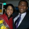 Kathy with Adrian Harewood of CBC News
